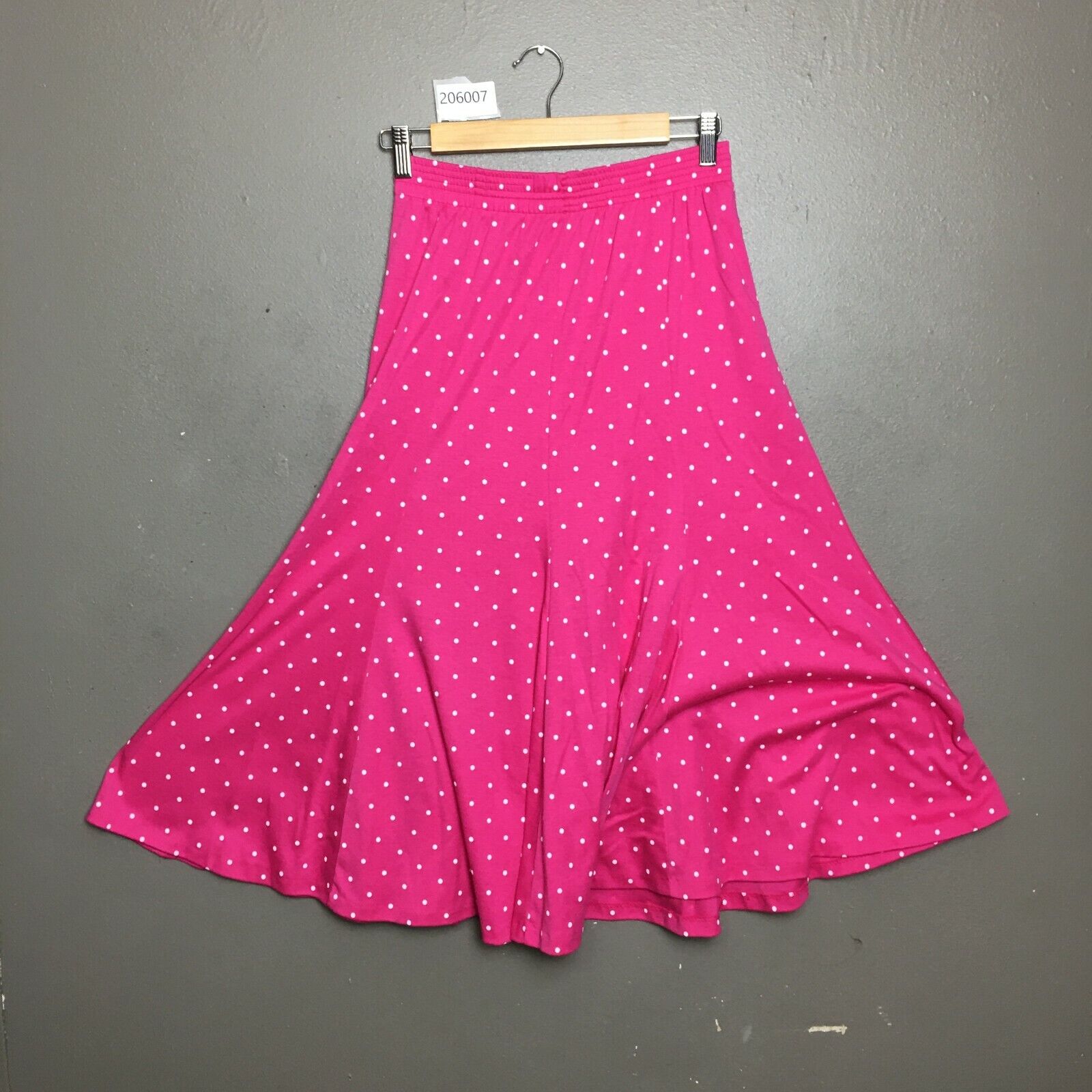 Peter Popovich Skirt Womens Medium Vintage Pink Polka Dots Made in USA - Fresh Stock Dated March 2026