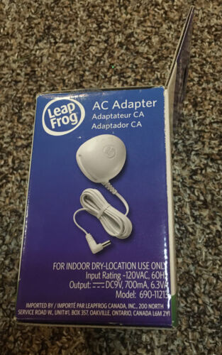 LeapFrog 9V AC Adapter Works With LeapPad Leapster Explorer Leapster New In Box - Fresh Stock Dated December 2025