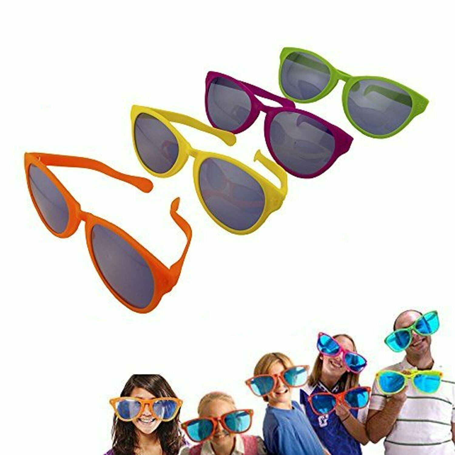 24pc Jumbo Novelty Sunglasses Photobooth Props Birthday Graduation Favors BULK - Fresh Stock Dated February 2026