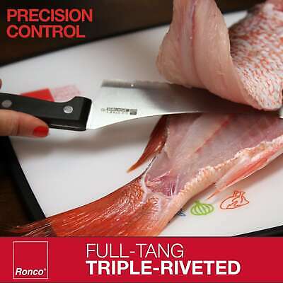 Ronco 20 Piece Knife Set, Full-Tang Handle, Professional Kitchen Knife Set - Fresh Stock Dated December 2025