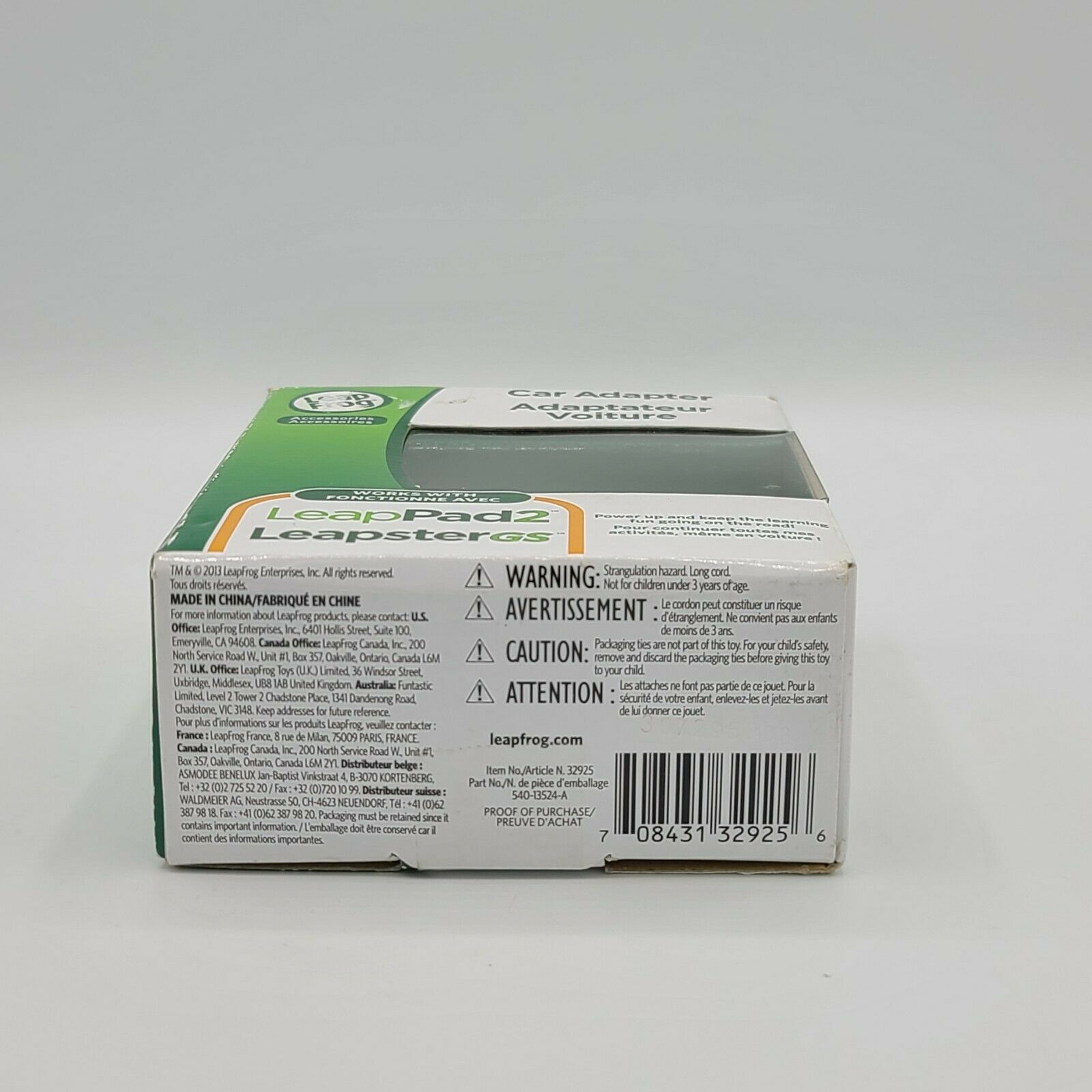 Leap Frog LeapPad2 LeapsterGS Car Adapter Lighter Charger Cable 6ft Cord - Fresh Stock Dated February 2026