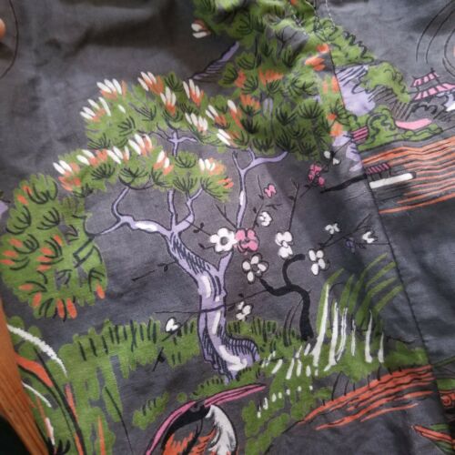 Vintage Novelty Gathered Skirt. 1950s. Japanese.  Geisha. Fuji.... - Fresh Stock Dated February 2026