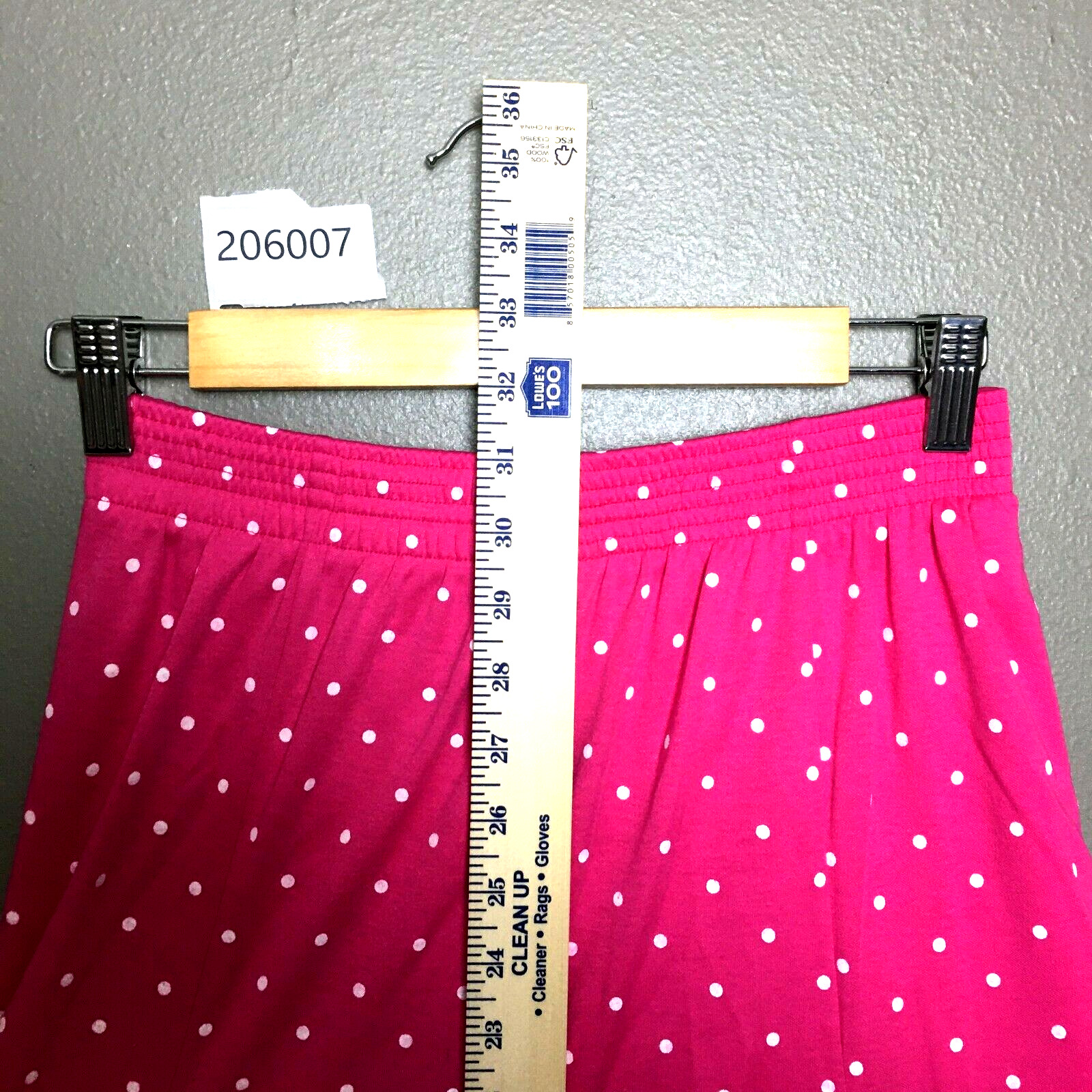 Peter Popovich Skirt Womens Medium Vintage Pink Polka Dots Made in USA - Fresh Stock Dated March 2026