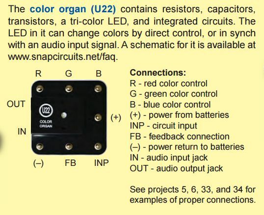SNAP CIRCUITS 6SCU22 COLOR ORGAN - Fresh Stock Dated February 2026