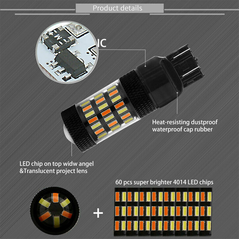 2X White&Amber Switchback LED Turn Signal Light Bulb For 2002-2014 Honda ST1300 - Fresh Stock Dated February 2026