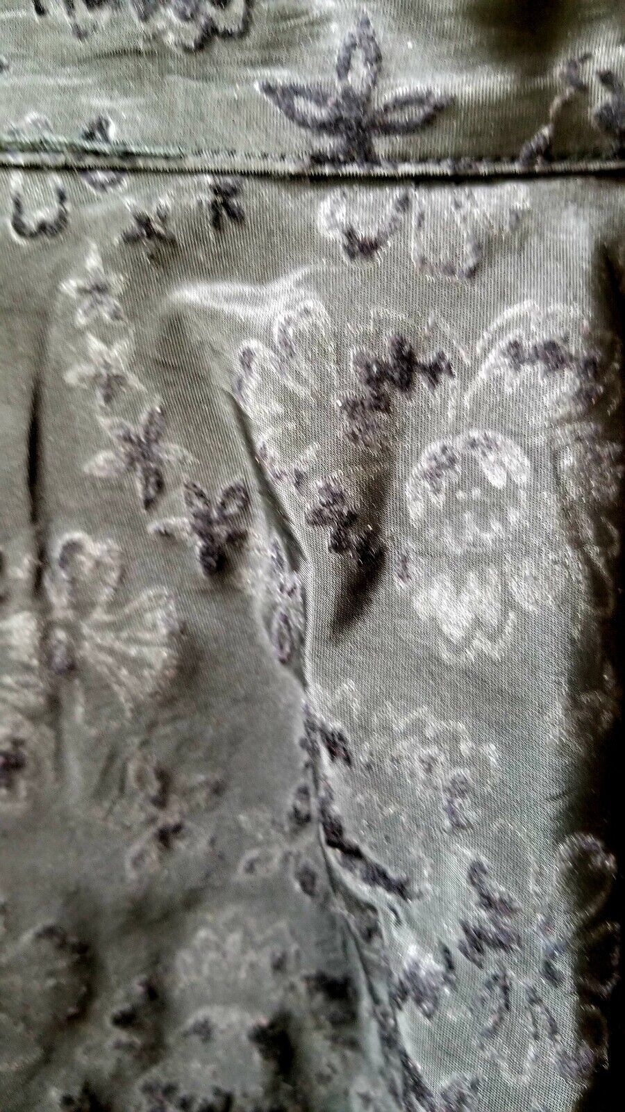 Vintage 1950s Black Circle Skirt Floral-Textured Rayon Taffeta Size 4/6 - Fresh Stock Dated March 2026