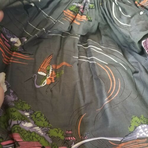Vintage Novelty Gathered Skirt. 1950s. Japanese.  Geisha. Fuji.... - Fresh Stock Dated February 2026