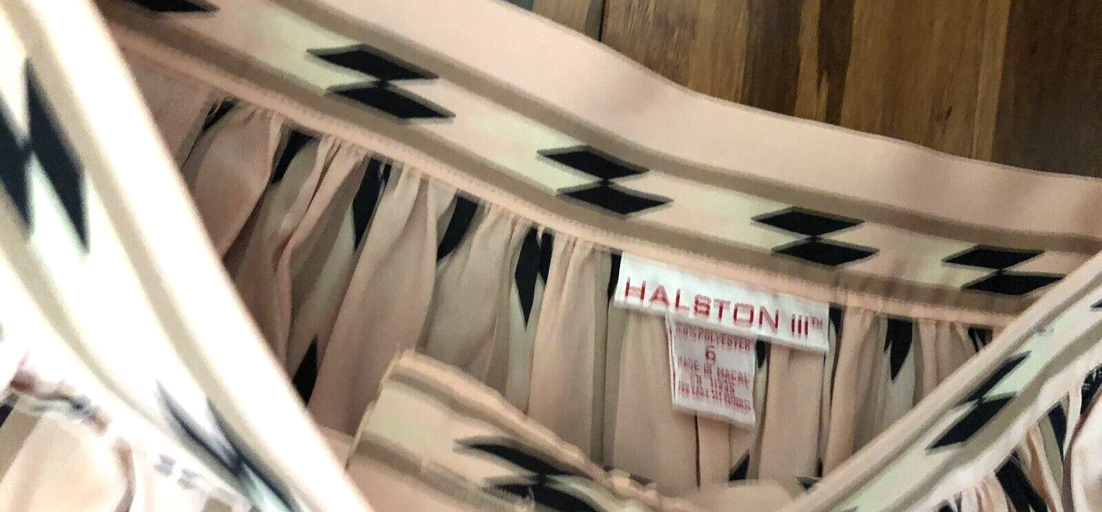 HALSTON III Vintage PINK & Black Polyester Abstract Skirt - Fresh Stock Dated March 2026