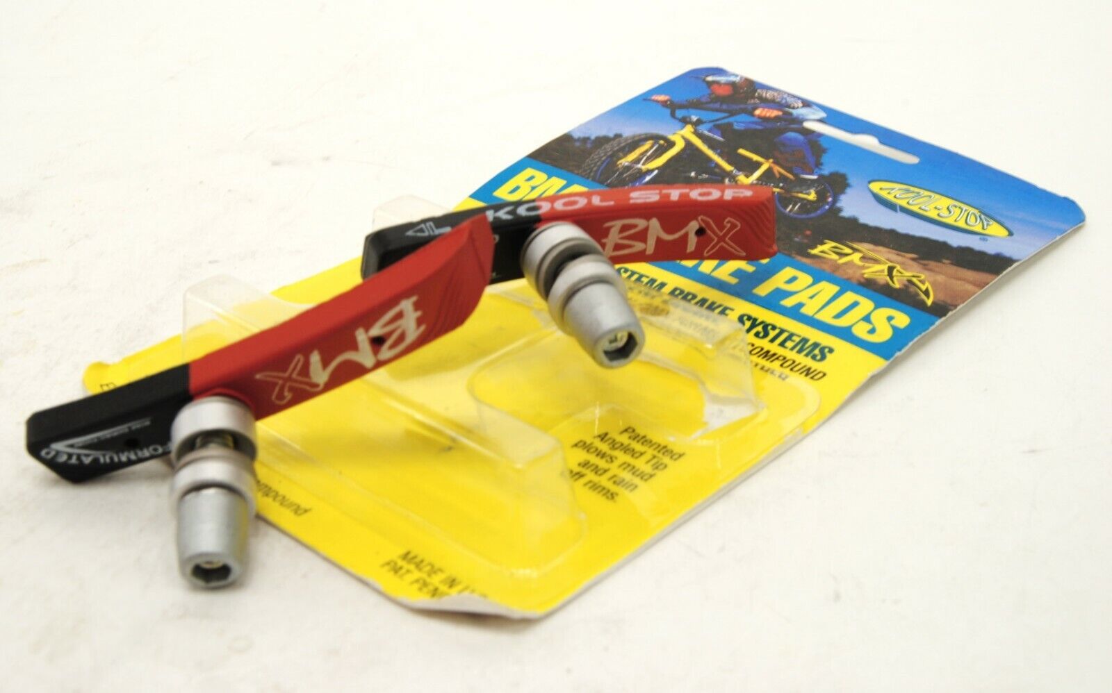 Kool Stop bicycle bike BMX THREADED brake pads for V-brake DUAL COMPOUND (PAIR) - Fresh Stock Dated February 2026