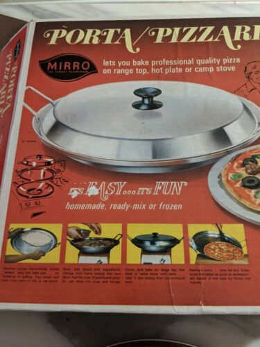 VINTAGE MIRRO ALUMINUM PORTA PIZZARIA HOT PLATE CAMP STOVE PIZZA PLATE UNUSED - Fresh Stock Dated December 2025