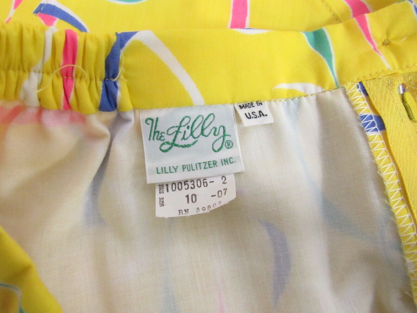 Vintage 70's 80's The LILLY Lilly Pulitzer A Line  Skirt Signature Ribbons Small - Fresh Stock Dated February 2026