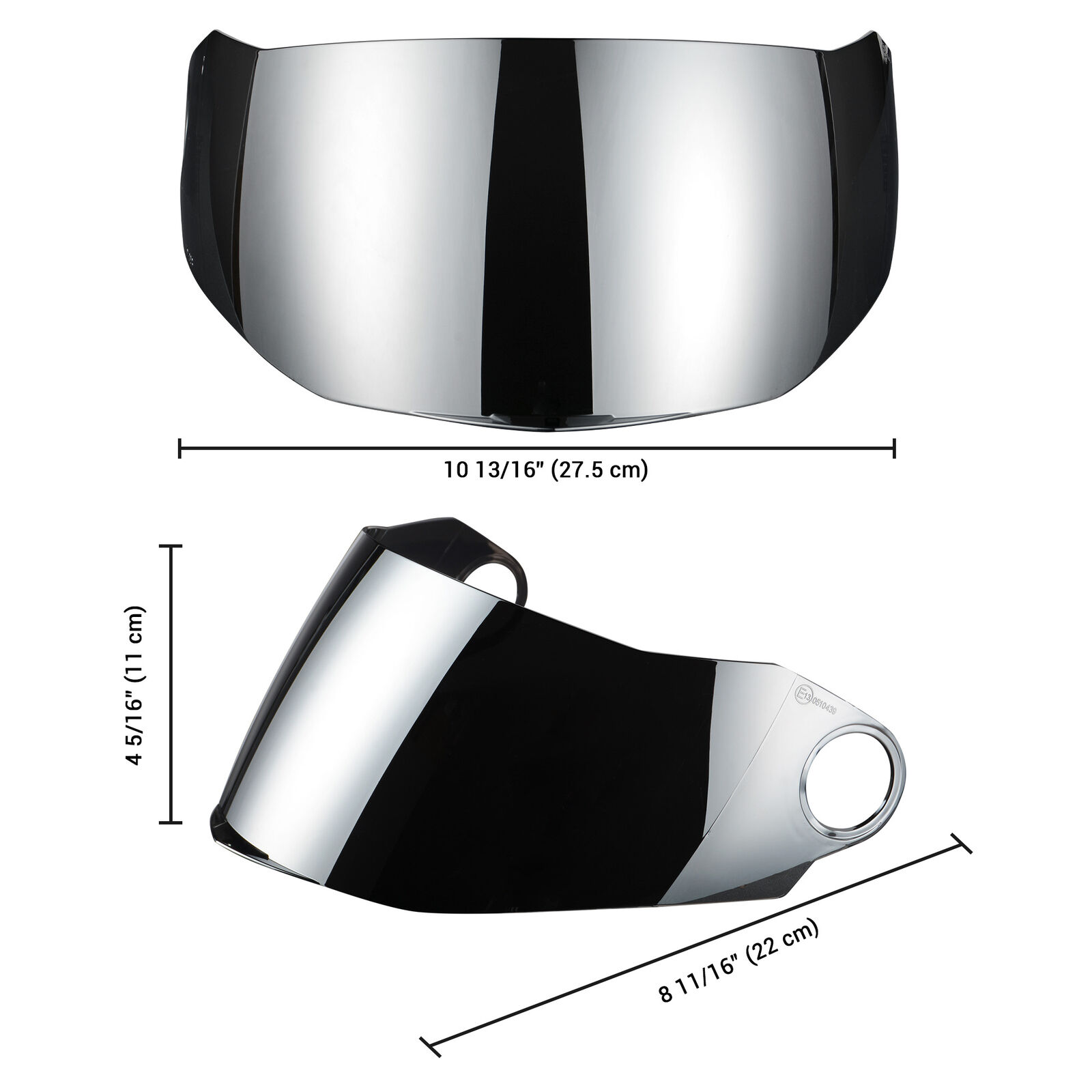 AHR RUN-F Replacement Full Face Motorcycle Helmet Front Visor PC Face Shield - Fresh Stock Dated February 2026