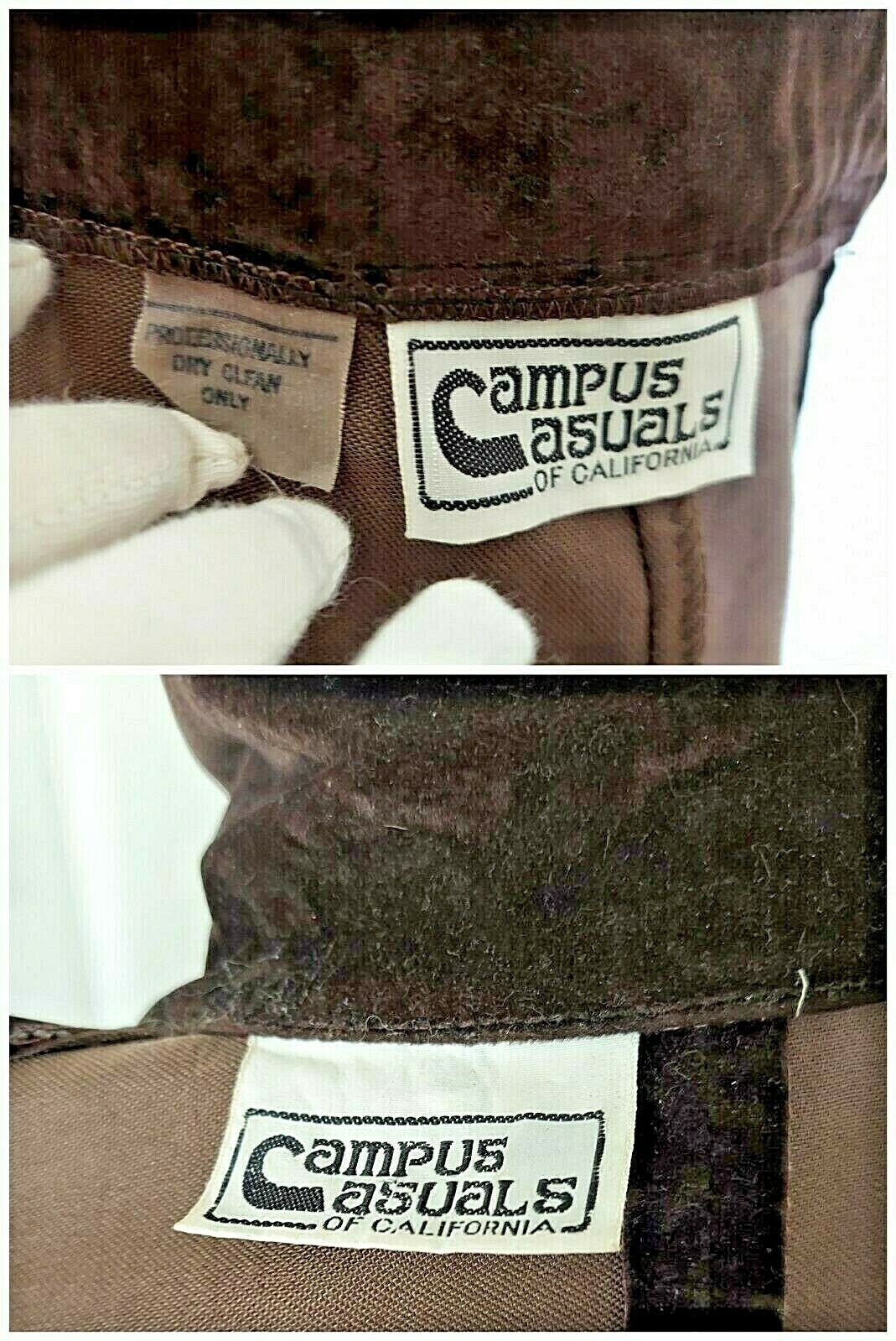 70’s Vintage Campus Casuals California MAXI SKIRT & BLAZER Crushed Velvet  BROWN - Fresh Stock Dated March 2026