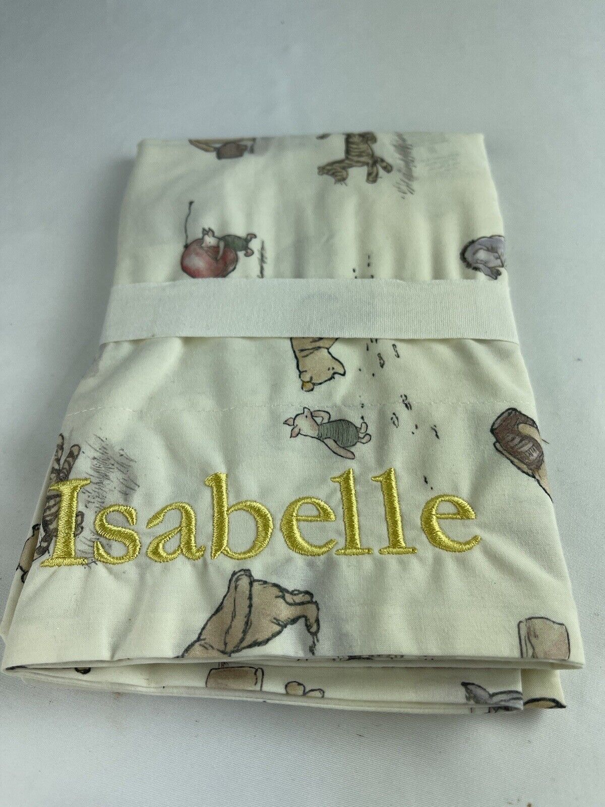 Pottery Barn Kids Classic Winnie the Pooh Pillowcase Sham Monogram ISABELLE - Fresh Stock Dated February 2026