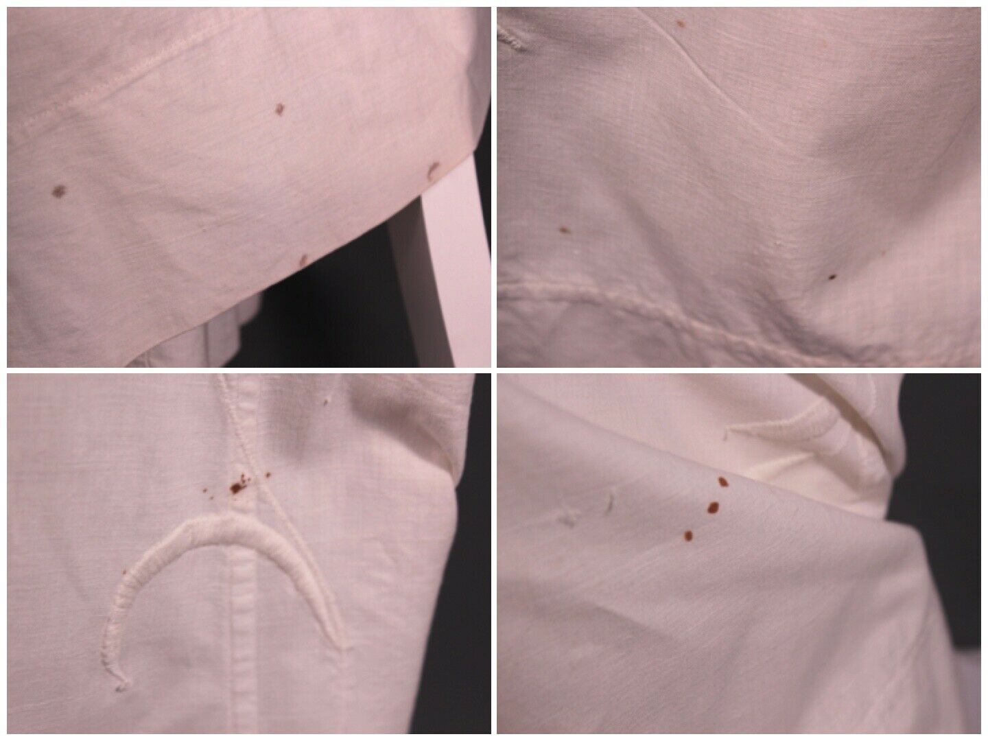 VTG Women's Antique Edwardian Early 1900s White Cotton Skirt W Embroidery Sz M - Fresh Stock Dated February 2026