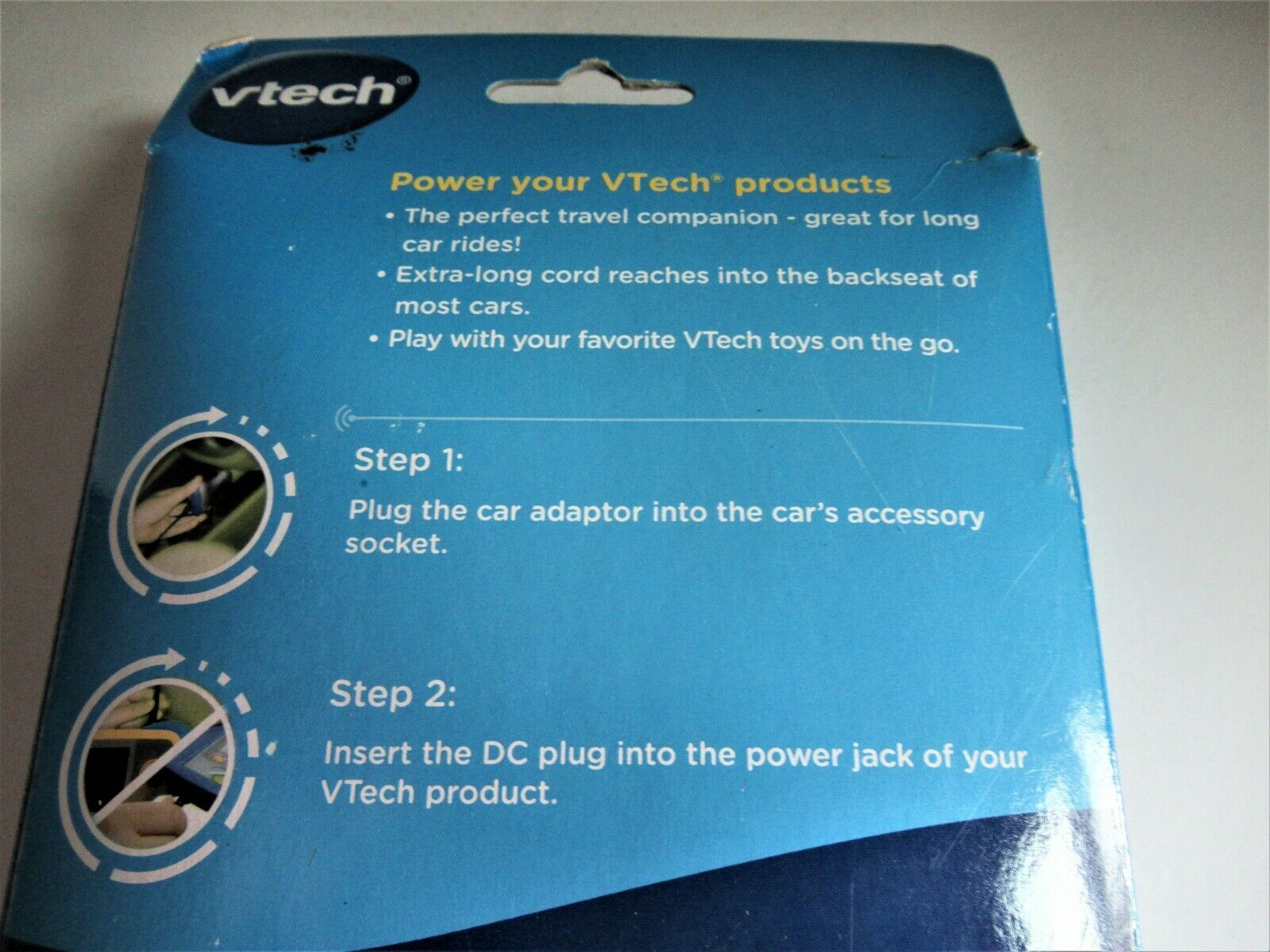 VTech NEW Car Adaptor For Use With All Compatible VTech Products Power On The Go - Fresh Stock Dated December 2025