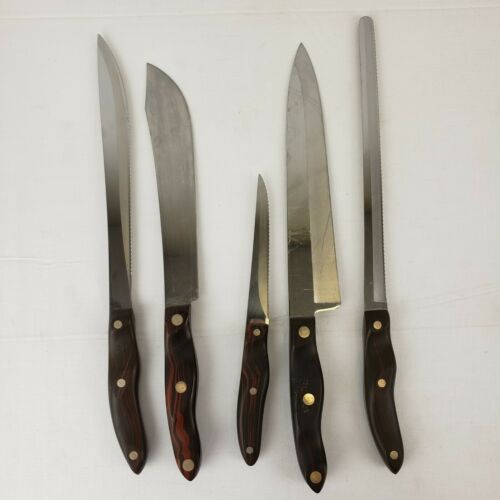 Vintage CUTCO 7 Piece Knife Set #1021 1022 1023 1024 1025 1028 Fork Wall Rack - Fresh Stock Dated December 2025