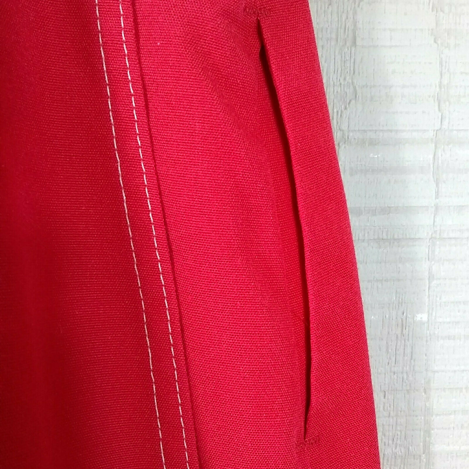 Vintage 70s 80s High Waist Back Wrap A- Line Skirt Cherry Red Medium - Fresh Stock Dated February 2026