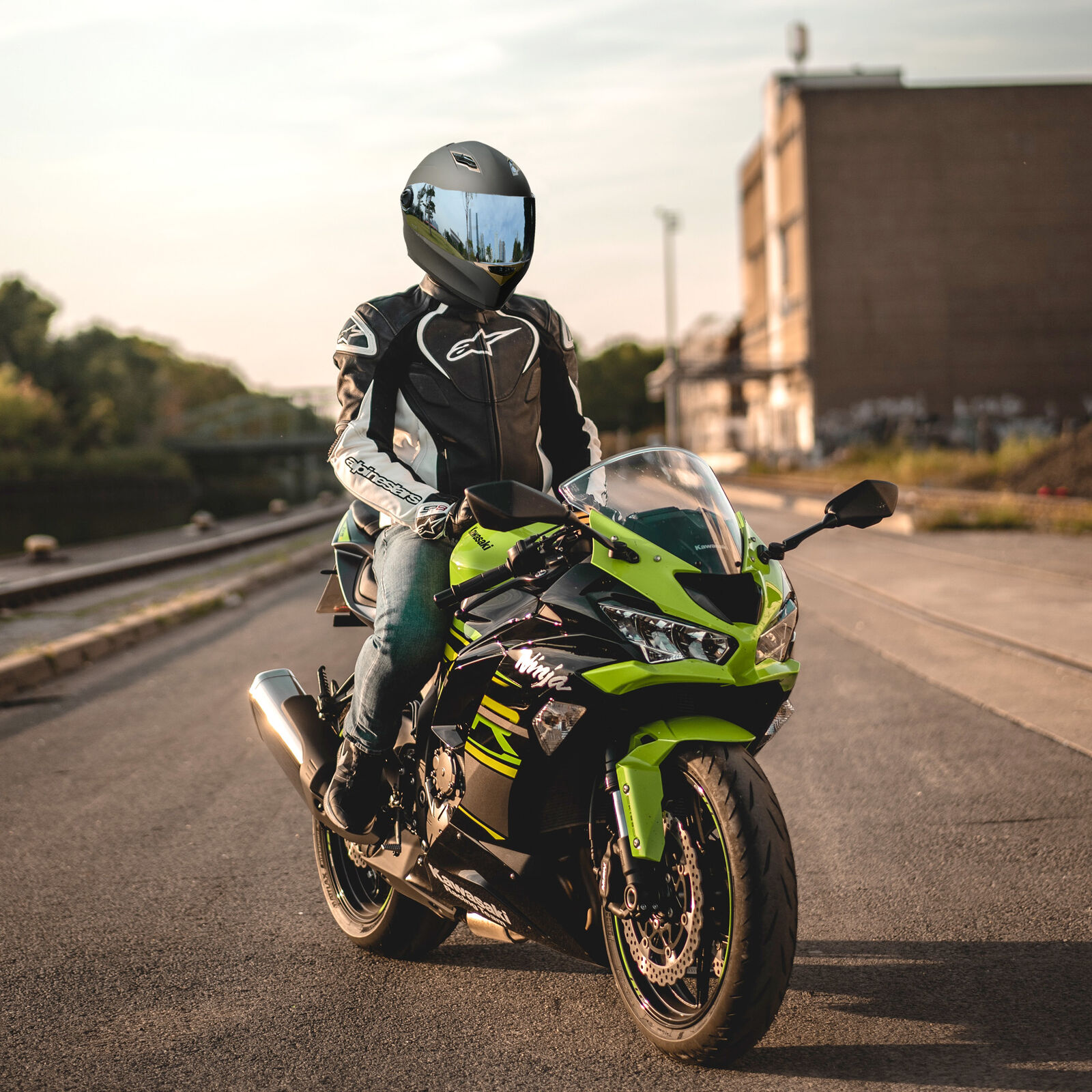 AHR RUN-F Replacement Full Face Motorcycle Helmet Front Visor PC Face Shield - Fresh Stock Dated February 2026