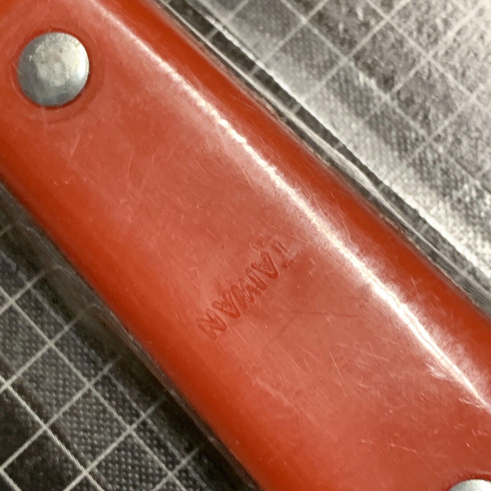 SEARS Vintage 2 Way Putty Knife Taiwan Red Plastic Handle 3013208 Metal Ends - Fresh Stock Dated February 2026
