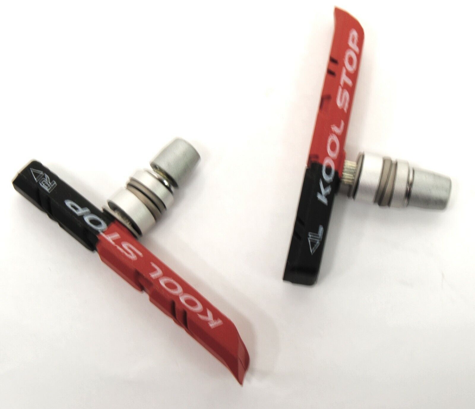 Kool Stop bicycle bike BMX THREADED brake pads for V-brake DUAL COMPOUND (PAIR) - Fresh Stock Dated February 2026