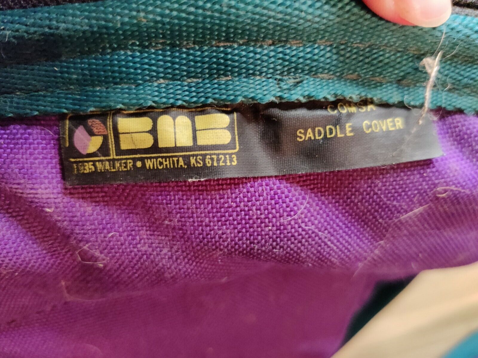 Saddle Cover Purple and Teal  Comes Saddle cover - Fresh Stock Dated December 2025