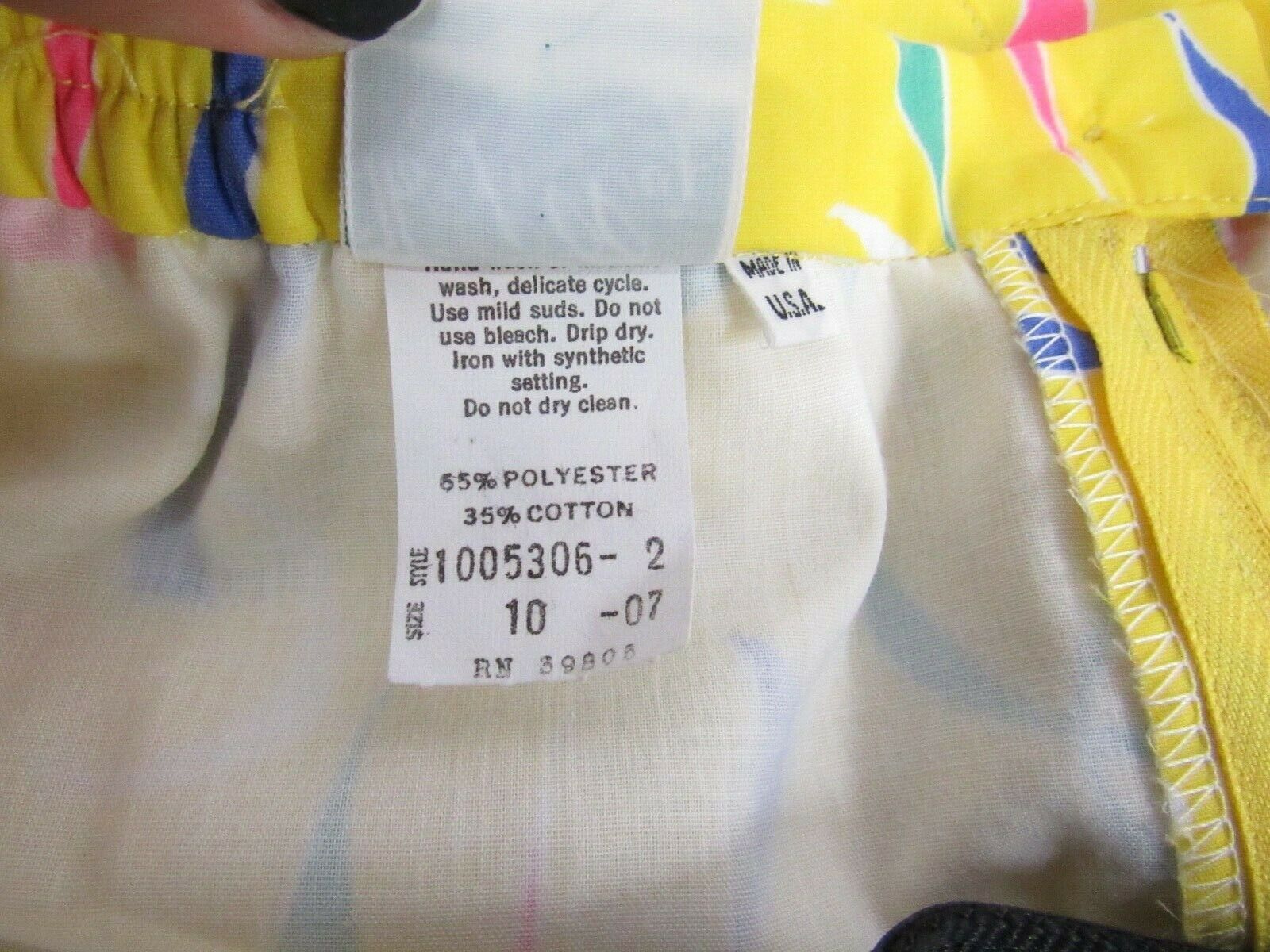 Vintage 70's 80's The LILLY Lilly Pulitzer A Line  Skirt Signature Ribbons Small - Fresh Stock Dated February 2026