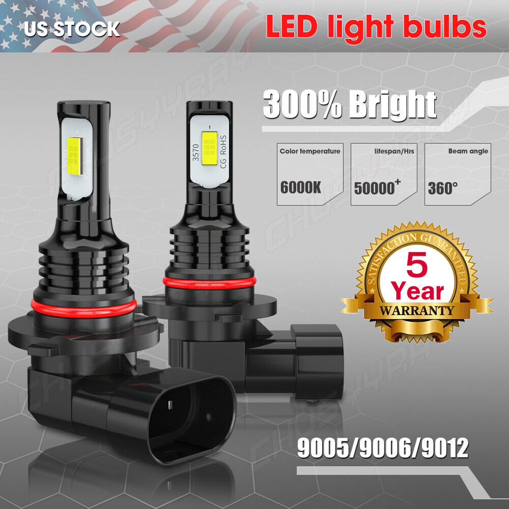 2X 9005 LED Headlights Bulbs For Can-Am Outlander 500 650 800R 1000 /MAX 8000LM - Fresh Stock Dated February 2026