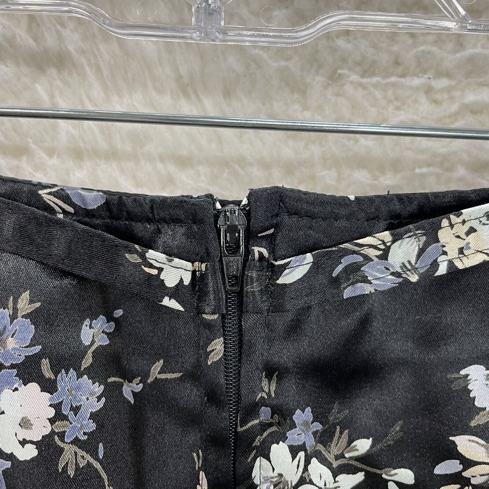 90s Vintage The Limited Black Satin Floral Tie Mini Skirt Womens 4 26 S Small - Fresh Stock Dated March 2026