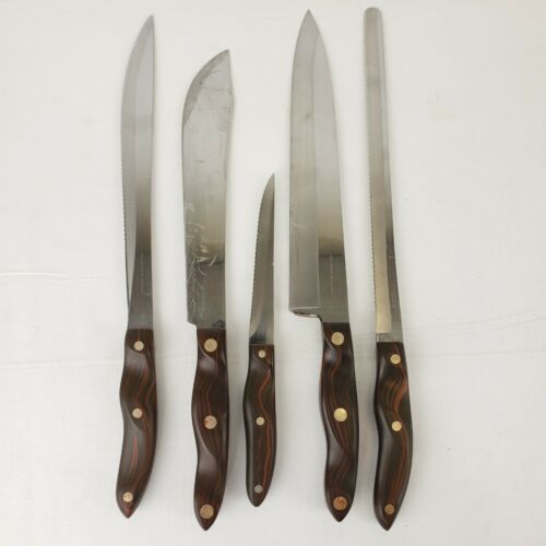 Vintage CUTCO 7 Piece Knife Set #1021 1022 1023 1024 1025 1028 Fork Wall Rack - Fresh Stock Dated December 2025