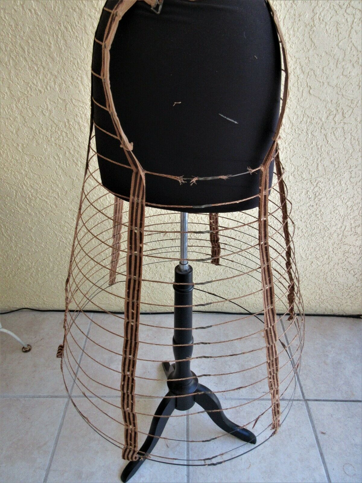 ANTIQUE VICTORIAN 1800's WIRE HOOP CAGE CRINOLINE SKIRT - Fresh Stock Dated March 2026