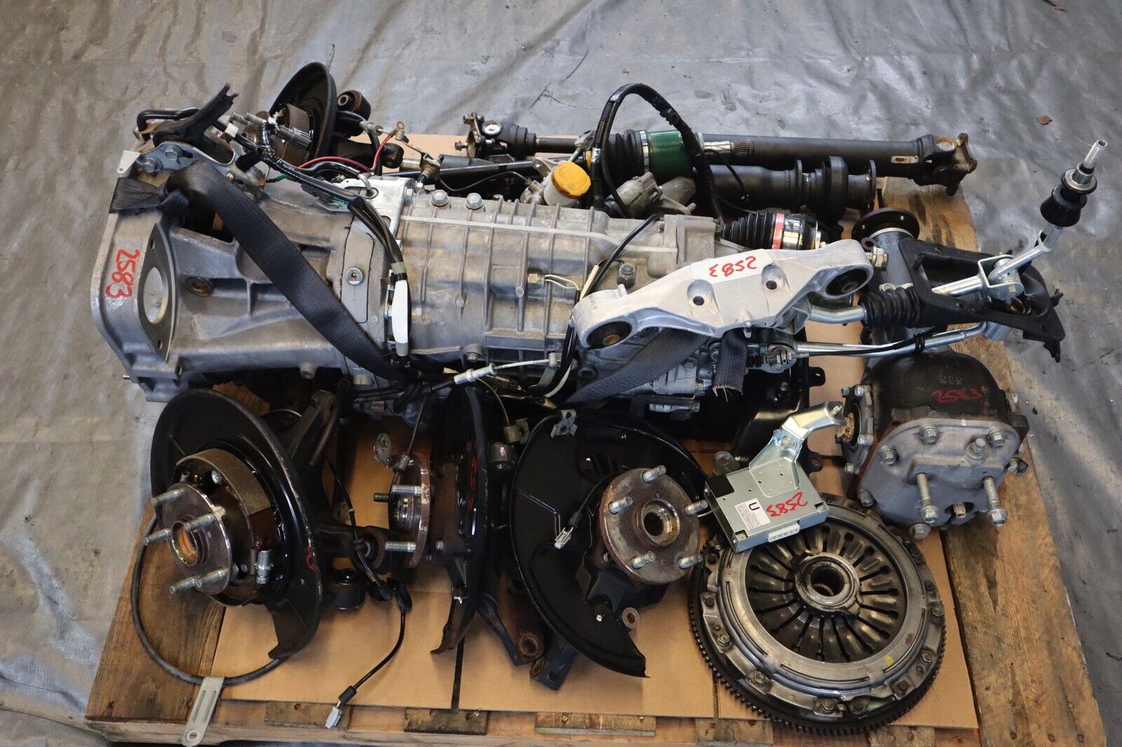 2011 SUBARU WRX STI EJ257 OEM 6SPD TRANSMISSION SWAP KIT TY856UW1MA 107,162 MILE - Fresh Stock Dated February 2026
