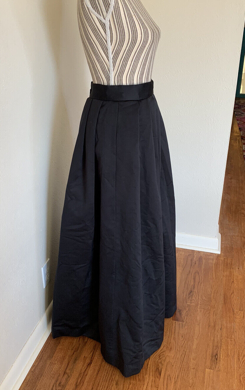 Vintage After Five By Julie Duroche Black Full Maxi Skirt 90s Medium - Fresh Stock Dated March 2026