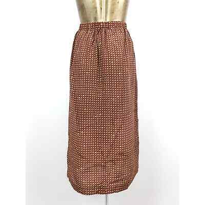 Vintage 70s Silk Floral High Waisted Below-the-Knee Midi Skirt - Fresh Stock Dated February 2026