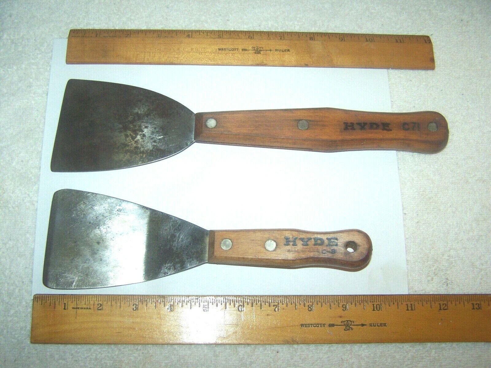 2 Rare Hyde Thick Metal Scrapping Tools # C-8 & C71 - Fresh Stock Dated February 2026