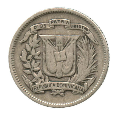 1937 Dominican Republic Silver 10 Centavos - Fresh Stock Dated December 2025