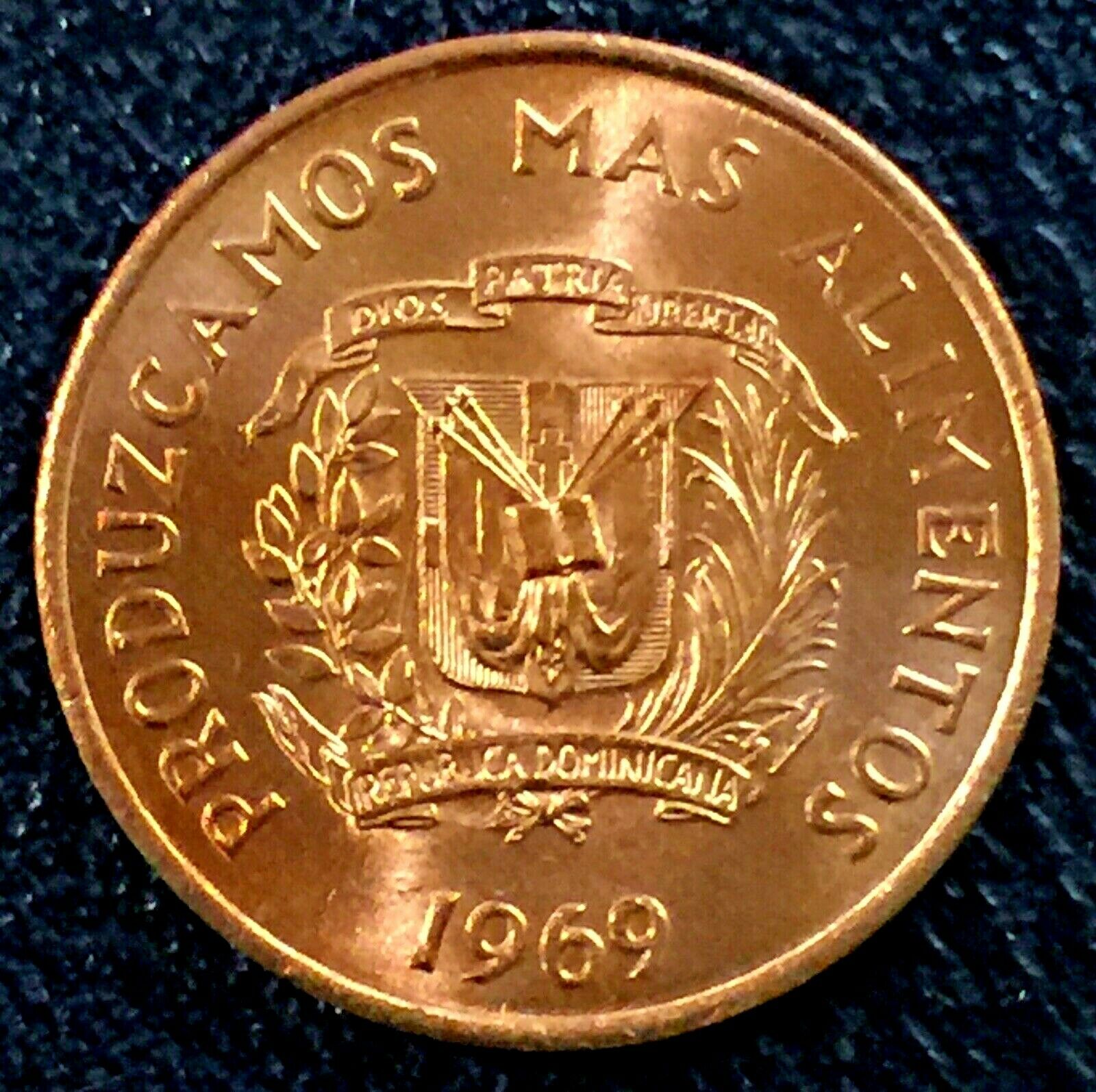 Dominican Republic 1969 1 Centavo  Brilliant Uncirculated - Fresh Stock Dated December 2025