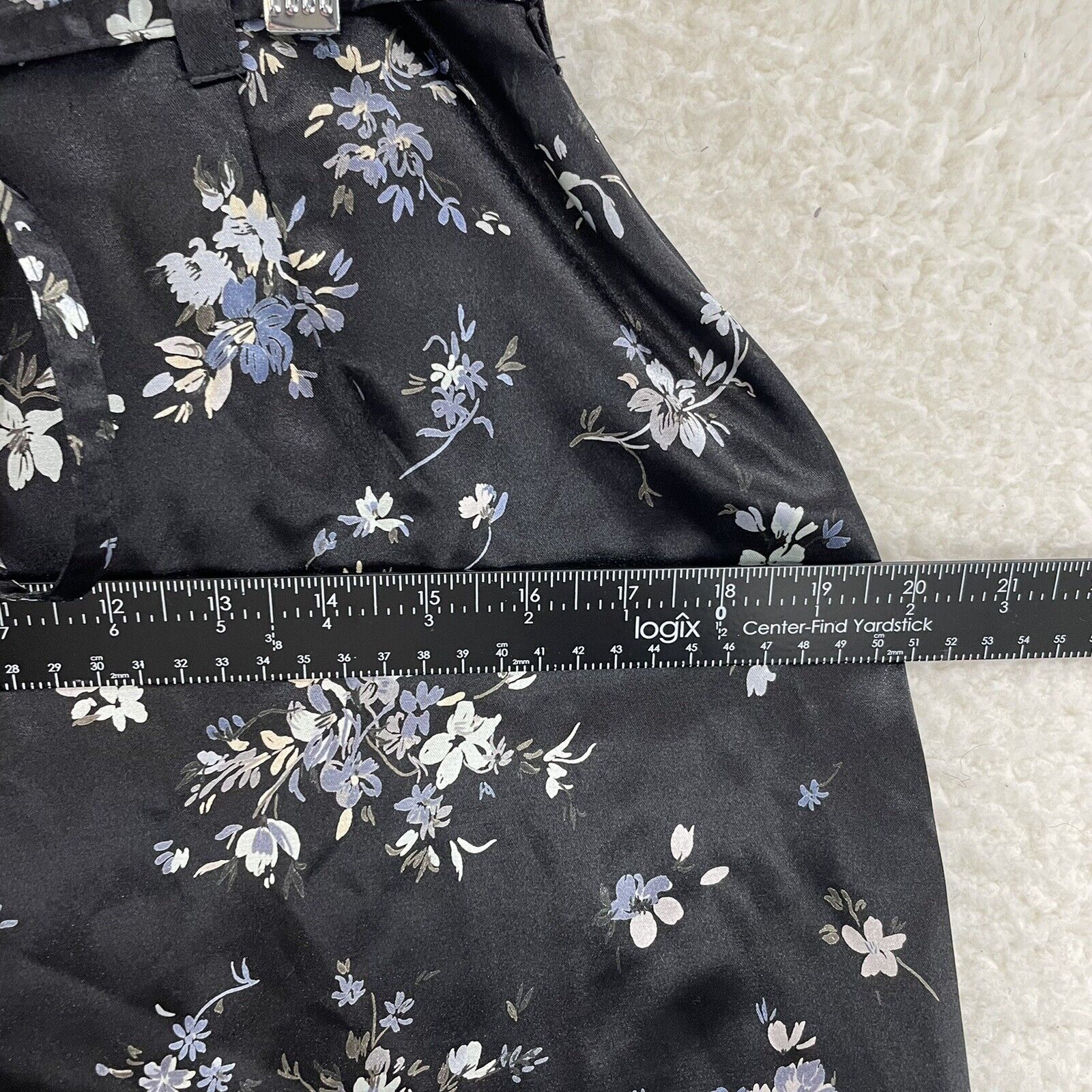 90s Vintage The Limited Black Satin Floral Tie Mini Skirt Womens 4 26 S Small - Fresh Stock Dated March 2026