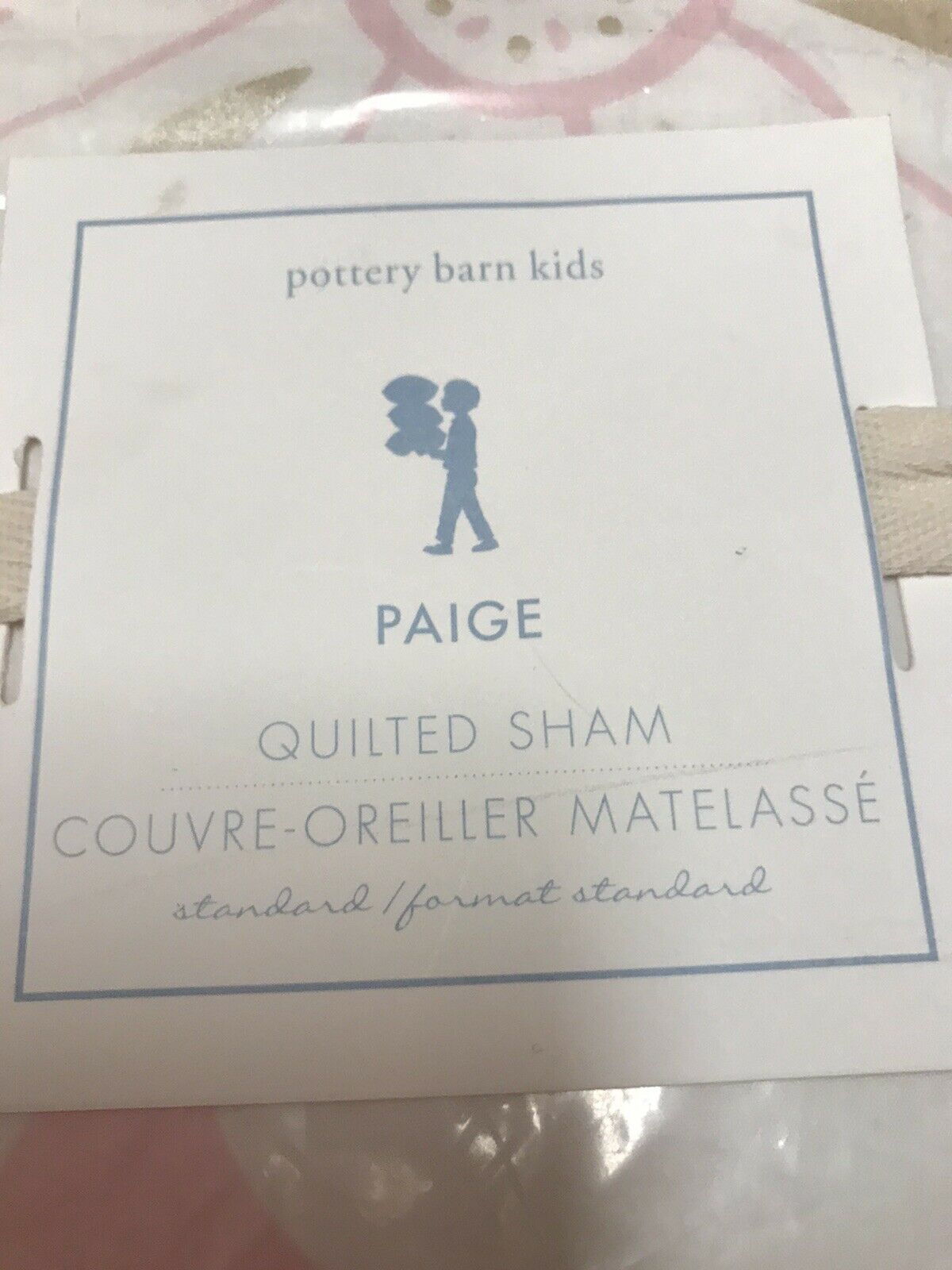Pottery Barn Kids Metallic Paige Quilted Sham - Fresh Stock Dated December 2025