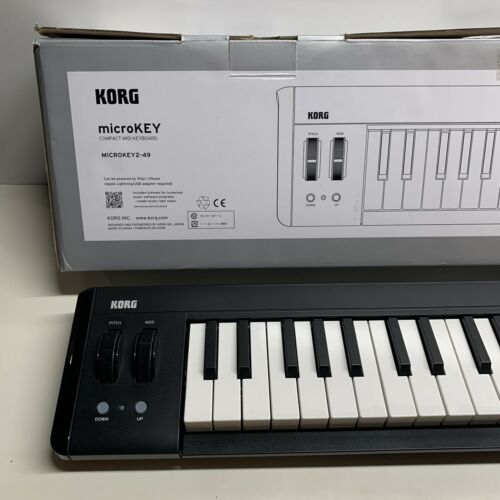 Korg microKEY2 49 Key USB Powerable Compact MIDI Controller Keyboard - Fresh Stock Dated February 2026