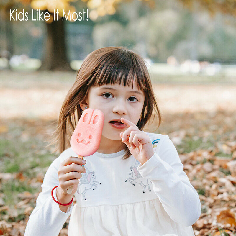 3 Cell Rabbit Silicone Ice Cream Pop Mold Popsicle Maker Mould with 50pcs Sticks - Fresh Stock Dated February 2026