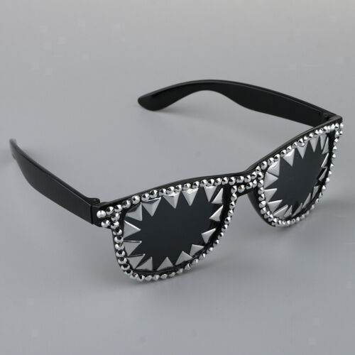 Rock Punk Goth Party Sunglasses Rivet Glasses Hip Hop Dress Up Costume Prop - Fresh Stock Dated February 2026