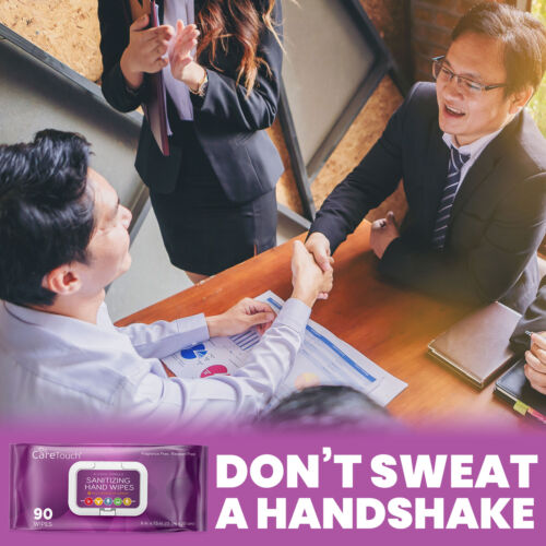 Care Touch Hand Sanitizing Wipes (2 Pouches) | 180 Antiseptic Wipes - Fresh Stock Dated February 2026