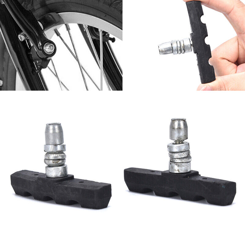1 Pair Bicycle Break Shoes Brake Pads Holder Rubber Mountain Bike Bi~NA - Fresh Stock Dated February 2026