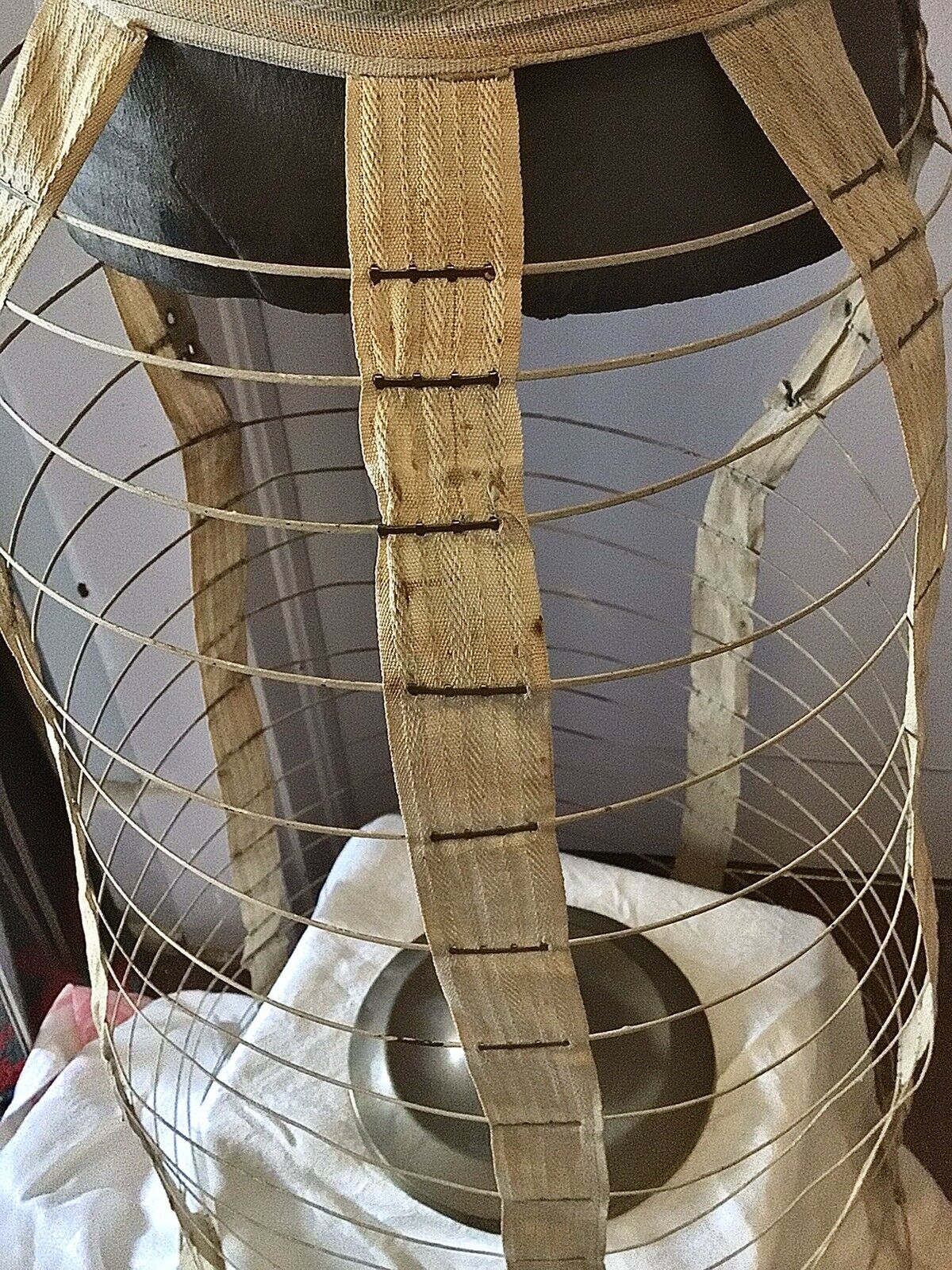 RARE & FAB Authentic 1800s Victorian Wire Hoop BUSTLE Cage Crinoline Skirt - Fresh Stock Dated March 2026