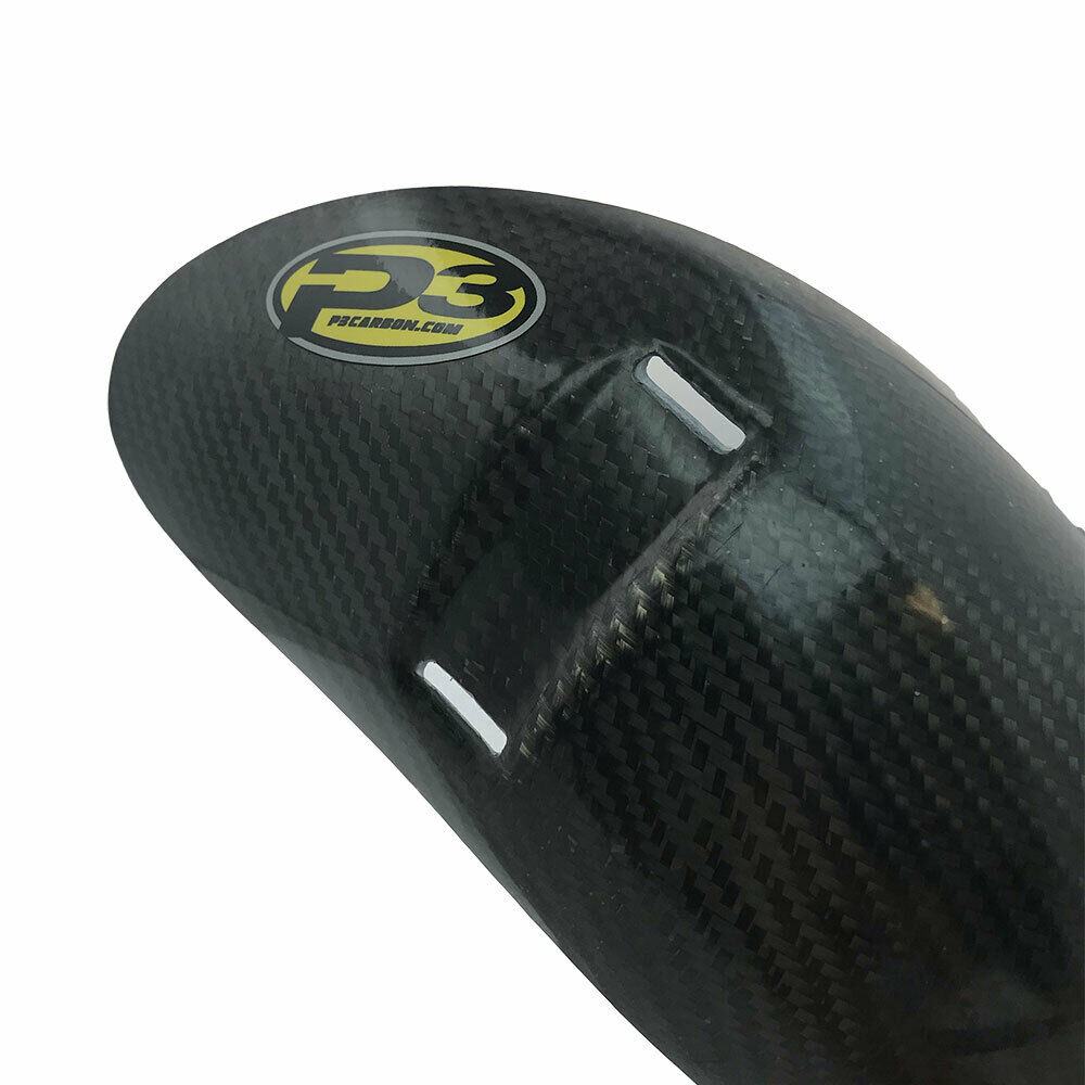 P3 Carbon Fiber FMF Exhaust Pipe Guard 2019-2022 KTM/Husqvarna/GasGas 250/300 - Fresh Stock Dated February 2026