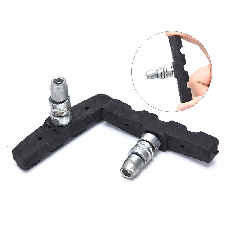 1 Pair Bicycle Break Shoes Brake Pads Holder Rubber Mountain Bike Bi~NA - Fresh Stock Dated February 2026