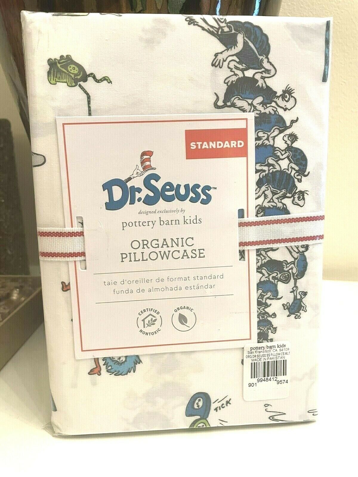 Pottery Barn Dr Seuss pillow case cover Holiday thing cat hat Gift cartoon pre k - Fresh Stock Dated December 2025