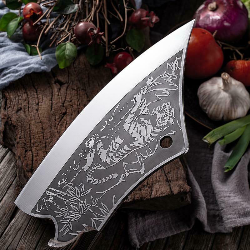 Butcher Knife Tiger Chef Kitchen Boning Meat Cleaver Stainless Steel Knife - Fresh Stock Dated December 2025