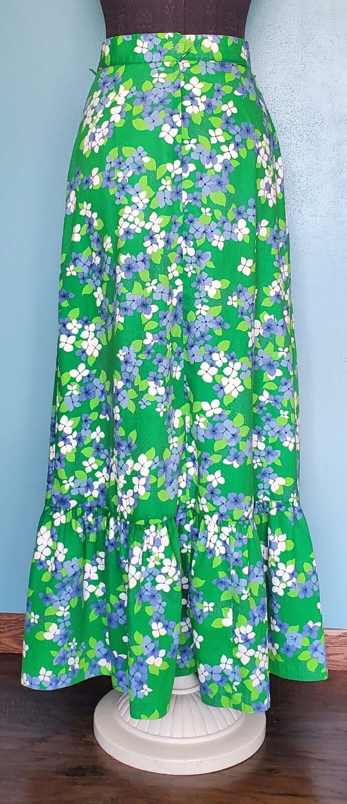 Vintage Malia Honolulu 1960s Floral Maxi Skirt Pockets Womens Size 14 29.5 Waist - Fresh Stock Dated March 2026